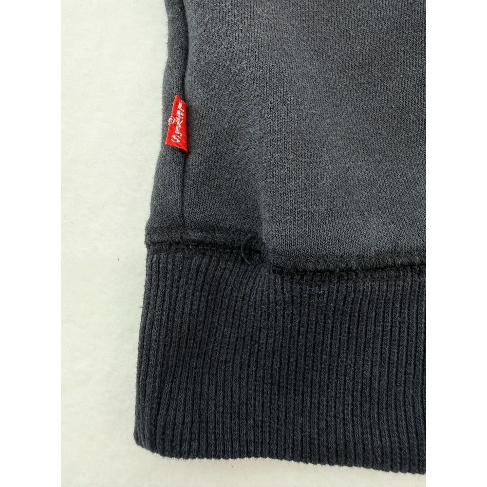 Levi Strauss Hoodie Mens‎ Large Black Bear Graphic Pullover Sweatshirt